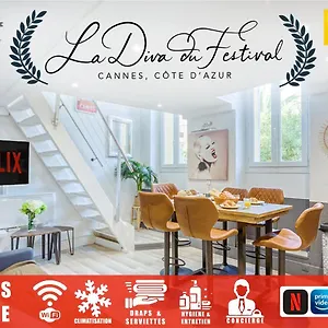  Appartement La Diva Du Festival - 10 Mn Palais&plages - Cosy&calme - Clim - Wifi